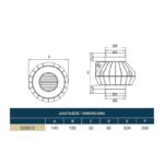Redpoint 007-0047 EURO-0 ΕΞΑΕΡΙΣΤΗΡΑΣ ΑΕΡΑΓΩΓΟΥ ΦΥΓΟΚΕΝΤΡΙΚΟΣ ΜΕ ΡΟΥΛΕΜΑΝ Φ150/160 66W ΛΕΥΚΟΣ DOSPEL - Image 2