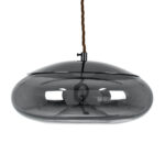GLOBOSTAR® AXTON 00751 Μοντέρνο Κρεμαστό Φωτιστικό Οροφής LED 5W 500lm 180° AC 220-240V IP20 Θερμό Λευκό 2700K - Sanan SMD Chip - Μαύρο & Μαύρο Φιμέ - Μ30 x Π30 x Υ15cm - 2 Xρόνια Εγγύηση - Image 2