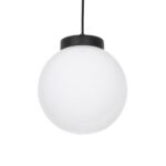 GLOBOSTAR® AGROS 61591 Μοντέρνο Κρεμαστό Φωτιστικό Οροφής με Ντουί 1 x E27 AC 220-240V IP65 - Λευκό & Μάυρο - Μ20 x Π20 x Υ22cm - Image 2