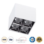 GLOBOSTAR® LUMINAR 60334 Downlight Σποτ LED 14W 1960lm 36° AC 220-240V IP20 Φυσικό Λευκό 4500K - Osram SMD Chip & TÜV SÜD Driver - Λευκό Ματ - Μ8.2 x Π8.2 x Υ6.6cm - 5 Χρόνια Εγγύηση - Image 2