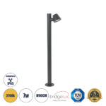 GloboStar® GARDENIA 60507 Φωτιστικό Κήπου - Κολωνάκι Αρχιτεκτονικού Φωτισμού Εξωτερικού Χώρου LED 7W 700lm 60° AC220-240V Αδιάβροχο IP65 - Σώμα Αλουμινίου & Tempered Glass - Μ12 x Π18 x Υ90cm - Θερμό Λευκό 2700K - Γκρι Ανθρακί - Bridgelux Chip - 5 Years Warranty - Image 2