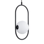 GLOBOSTAR® HAMBURG 00589 Μοντέρνο Κρεμαστό Φωτιστικό Οροφής με Ντουί 1 x G9 AC 220-240V IP20 - Μαύρο & Λευκό - Μ20 x Π15 x Υ40cm - Image 2