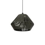 GLOBOSTAR® NUI 205-0069 Boho Κρεμαστό Φωτιστικό Οροφής με Ντουί 1 x E27 AC 220-240V IP20 - Πρασίνο - M36 x Π36 x Υ27cm - Image 2