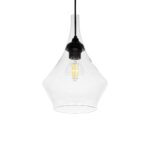 GLOBOSTAR® BALU 206-0042 Μοντέρνο Κρεμαστό Φωτιστικό Οροφής με Ντουί 1 x E27 AC 220-240V IP20 - Διάφανο - Μ20 x Π20 x Υ31cm - Image 2