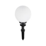 GLOBOSTAR® AGROS 61593 Φωτιστικό Κήπου / Καρφωτό με Ντουί 1 x E27 AC 220-240V Αδιάβροχο IP65 - Λευκό & Μάυρο - Μ20 x Π20 x Υ54cm - Image 2