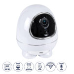 GloboStar® 86008 Rechargeable Table Camera WiFi HD 1080P 3MP 350° 5200mAh Two Way Audio & Motion Detection - Επαναφορτιζόμενη Επιτραπέζια Κάμερα WiFi HD 1080P 350° 5200mAh Διπλή Κατέυθυνση Ομιλίας με Ανιχνευτή Κίνησης - Λευκό - Image 2
