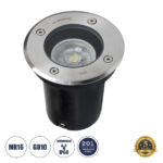 GLOBOSTAR® GIGO 60361 Χωνευτό Φωτιστικό Δαπέδου Σποτ για Λάμπα MR16 με Ντουί 1 x GU10 AC 220-240V Αδιάβροχο IP68 IK09 - Ανοξείδωτο Ατσάλι SS201 - Μ11 x Π11 x Υ11.5cm / Q10.4cm - Image 2