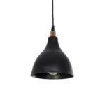 GLOBOSTAR® RADE 203-0124 Μοντέρνο Κρεμαστό Φωτιστικό Οροφής με Ντουί 1 x E27 AC 220-240V IP20 - Μαύρο & Χάλκινο - Μ18.5 x Π18.5 x Υ23cm - Image 2