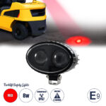 GloboStar® 85424 E9 Mark Forklift Safety Lights - Φώτα Προειδοποίησης & Διαγράμμισης Ασφαλείας για Περονοφόρα - Κλάρκ LED 8W DC 9-80V Αδιάβροχο IP67 Κόκκινο Μ14.5 x Π11.5 x Υ8cm - Image 2