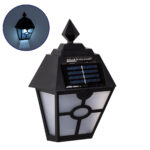 GloboStar® 71494 Αυτόνομο Ηλιακό Φωτιστικό Τοίχου Μαύρο LED SMD 1W 40lm με Ενσωματωμένη Μπαταρία 600mAh - Φωτοβολταϊκό Πάνελ με Αισθητήρα Ημέρας-Νύχτας IP65 Ψυχρό Λευκό 6000K - Image 2