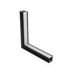 GLOBOSTAR® ALP-CORNER-IN90 RECESSA 61792 Χωνευτό Προφίλ Αλουμινίου Γωνία με Λευκό Γαλακτερό Πατητό Κάλυμμα για Ταινίες LED IP20 - Μαύρο Ματ - Μ30 x Π3.5 x Υ4cm - Image 2