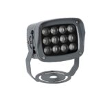 GLOBOSTAR® FLOODXENA 90125 Προβολέας Σποτ Wall Washer LED 12W 1020lm 10° AC 220-240V Αδιάβροχο IP65 Φούξια - Bridgelux SMD Chip - Γκρι Ανθρακί - Μ13.5 x Π11 x Υ15cm - 3 Χρόνια Εγγύηση - Image 2