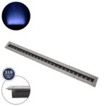 GloboStar® UNDERGROUND-REMVI 90194-B Χωνευτό Φωτιστικό Wall Washer Δαπέδου LED 18W 1440lm 10° DC 24V Αδιάβροχο IP68 L100 x W9 x H7.2cm Μπλε - Ανοξείδωτο Ατσάλι - 3 Years Warranty - Image 2