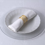 GloboStar® GOURMET 35001 Δαχτυλίδι Πετσέτας Μεταλλικό Χρυσό Φ5 x Υ3.5cm - Image 2