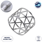 GloboStar® BISTRO 35003 Δαχτυλίδι Πετσέτας Μεταλλικό Ασημί Φ4.5 x Υ3cm