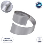 GLOBOSTAR® COUVERT 35009 Διακοσμητικό Δαχτυλίδι Πετσέτας - Ασημί - Μ5 x Π5 x Υ4.5cm