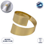 GLOBOSTAR® COUVERT 35010 Διακοσμητικό Δαχτυλίδι Πετσέτας - Χρυσό - Μ5 x Π5 x Υ4.5cm