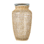 GloboStar® MANDY 35621 Διακοσμητικό Βάζο Γυάλινο Διάφανο με Μπαμπού Φ11.5 x Υ21cm - Image 3