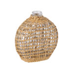 GloboStar® MANDY 35624 Διακοσμητικό Βάζο Γυάλινο Διάφανο με Μπαμπού Μ10.5 x Π4 x Υ11cm - Image 3