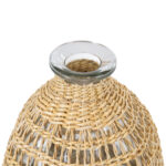 GloboStar® MANDY 35632 Διακοσμητικό Βάζο Γυάλινο Διάφανο με Μπαμπού Φ10.5 x Υ11cm - Image 4