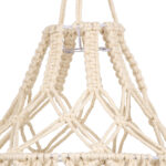 GloboStar® 36201 MOROCCO Boho Καπέλο Φωτιστικού- Μακραμέ Πλεκτό Χειροποίητο Μπεζ Βαμβακερό Νήμα - Μ30 x Π30  x Υ70cm - Image 5