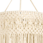 GloboStar® 36203 TUNISIA Boho Καπέλο Φωτιστικού- Μακραμέ Πλεκτό Χειροποίητο Μπεζ Βαμβακερό Νήμα - Μ30 x Π30  x Υ120cm - Image 6