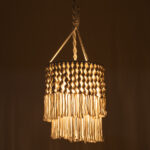 GLOBOSTAR® ALGERIA 36204 Boho Κρεμαστό Φωτιστικό Οροφής με Ντουί 1 x E27 AC 220-240V IP20 - Μπεζ - Μ30 x Π30 x Υ40cm - Image 3