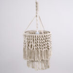 GLOBOSTAR® ALGERIA 36204 Boho Κρεμαστό Φωτιστικό Οροφής με Ντουί 1 x E27 AC 220-240V IP20 - Μπεζ - Μ30 x Π30 x Υ40cm - Image 6