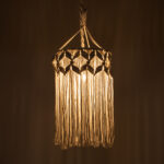 GLOBOSTAR® CONGO 36206 Boho Κρεμαστό Φωτιστικό Οροφής με Ντουί 1 x E27 AC 220-240V IP20 - Μπεζ - Μ30 x Π30 x Υ50cm - Image 3