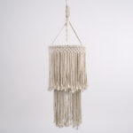 GLOBOSTAR® ZAMBIA 36208 Boho Κρεμαστό Φωτιστικό Οροφής με Ντουί 1 x E27 AC 220-240V IP20 - Μπεζ - Μ30 x Π30 x Υ60cm - Image 5