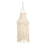 GloboStar® 36209 SOMALIA Boho Καπέλο Φωτιστικού Μακραμέ Πλεκτό Χειροποίητο Μπεζ Βαμβακερό Νήμα - Μ30 x Π30  x Υ90cm - Image 3