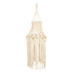 GloboStar® 36209 SOMALIA Boho Καπέλο Φωτιστικού Μακραμέ Πλεκτό Χειροποίητο Μπεζ Βαμβακερό Νήμα - Μ30 x Π30  x Υ90cm - Image 4