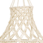 GloboStar® 36209 SOMALIA Boho Καπέλο Φωτιστικού Μακραμέ Πλεκτό Χειροποίητο Μπεζ Βαμβακερό Νήμα - Μ30 x Π30  x Υ90cm - Image 5