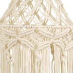 GloboStar® 36209 SOMALIA Boho Καπέλο Φωτιστικού Μακραμέ Πλεκτό Χειροποίητο Μπεζ Βαμβακερό Νήμα - Μ30 x Π30  x Υ90cm - Image 6