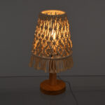 GLOBOSTAR® RWANDA 36210 Boho Επιτραπέζιο Φωτιστικό Πορτατίφ με Ντουί 1 x E27 AC 220-240V IP20 - Μπεζ & Καφέ - Μ15 x Π15 x Υ30cm - Image 3