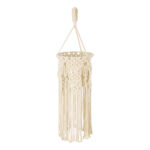GLOBOSTAR® BAHRI 36211 Boho Κρεμαστό Φωτιστικό Οροφής με Ντουί 1 x E27 AC 220-240V IP20 - Μπεζ - Μ20 x Π20 x Υ65cm - Image 5