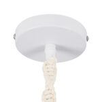GLOBOSTAR® SHAQRA 36215 Μοντέρνο Κρεμαστό Φωτιστικό Οροφής με Ντουί 1 x E27 AC 220-240V IP20 - Μπεζ & Λευκό - Μ4 x Π4 x Υ110cm - Image 4