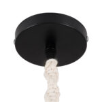 GLOBOSTAR® SHAQRA 36216 Μοντέρνο Κρεμαστό Φωτιστικό Οροφής με Ντουί 1 x E27 AC 220-240V IP20 - Μπεζ & Μαύρο - Μ4 x Π4 x Υ110cm - Image 4