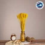 GloboStar® BARLEY 36552 Αποξηραμένο Φυτό Κριθάρι - Μπουκέτο Διακοσμητικών Κλαδιών Μπεζ - Κίτρινο Υ60cm - Σετ 105 τμχ