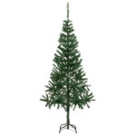 GloboStar® Crazy Christmas Χριστουγεννιάτικο Δέντρο SantaClaus Φ80 x Υ180εκ Πράσινο με Μεταλλική Βάση - Image 2