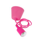 GLOBOSTAR® CABLITO 61552 Μοντέρνο Κρεμαστό Φωτιστικό Οροφής με Ντουί 1 x E27 AC 220-240V IP20 - Ροζ - Μ4 x Π4 x Υ110cm - Image 5