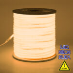 GLOBOSTAR® NEOTUBE 70582 Ταινία Neon Flex LED 12W/m 840lm/m 360° DC 24V Αδιάβροχο IP65 120 x SMD2835 Chip/m Θερμό Λευκό 2700K Dimmable - Sanan SMD Chip - Μ100 x Π1.3 x Υ1.3cm - 3 Χρόνια Εγγύηση - Image 2