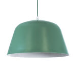 GLOBOSTAR® UPVALE 01285 Μοντέρνο Κρεμαστό Φωτιστικό Οροφής με Ντουί 1 x E27 AC 220-240V IP20 - Πράσινο & Λευκό - Μ40 x Π40 x Υ24cm - Image 2