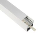 GLOBOSTAR® ALP-LINEAR BRIGHTRAIL 61774-3M Επιφανειακό / Κρεμαστό / Επιτοίχιο Προφίλ Αλουμινίου με Λευκό Γαλακτερό Πατητό Κάλυμμα για Ταινίες LED IP20 - Λευκό Ματ - Μ300 x Π5 x Υ7.5cm - Image 2