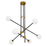 GLOBOSTAR® VELVET 00994 Μοντέρνο Κρεμαστό Φωτιστικό Οροφής με Ντουί 6 x G9 AC 220-240V IP20 - Πολύχρωμο - Μ80 x Π80 x Υ85cm - Image 2