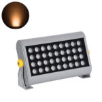 GLOBOSTAR® FLOODHENA 90445 Προβολέας Σποτ Wall Washer LED 36W 3060lm 30° AC 220-240V Αδιάβροχο IP67 Ultra Θερμό Λευκό 2200K - Bridgelux SMD Chip - Γκρι Ανθρακί - Μ30 x Π6 x Υ17cm - 3 Χρόνια Εγγύηση - Image 2