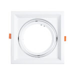 GLOBOSTAR® VITA 77852 Χωνευτή Κινούμενη Βάση για Σποτ AR111 για Ντουί GU10/GU5.3 IP20 - Λευκό - Μ18 x Π18 x Υ4.5cm / Q17.5 x 17.5cm - Image 2