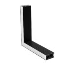 GLOBOSTAR® ALP-CORNER-SIDE90 LUMILINE 61767 Επιφανειακό / Κρεμαστό Προφίλ Αλουμινίου Γωνία με Λευκό Γαλακτερό Πατητό Κάλυμμα για Ταινίες LED IP20 - Μαύρο Ματ - Μ30 x Π3.5 x Υ7cm - Image 2