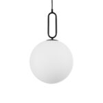 kelvo® BELLISSIMO KLV-101-0374 Κρεμαστό Φωτιστικό Οροφής για Λάμπα με Ντουί E27 AC 220-240V IP20 - Μαύρο Ματ & Λευκό - Μ30 x Π30 x Υ52cm - Image 4