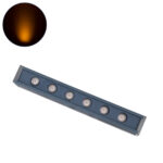 GLOBOSTAR® WASHERMARGO 90178 Μπάρα Φωτισμού Wall Washer LED 6W 630lm 30° DC 24V Αδιάβροχο IP65 Ultra Θερμό Λευκό 2200K Dimmable - Bridgelux SMD Chip - Γκρι Ανθρακί - Μ30 x Π4 x Υ5cm - 3 Χρόνια Εγγύηση - Image 2